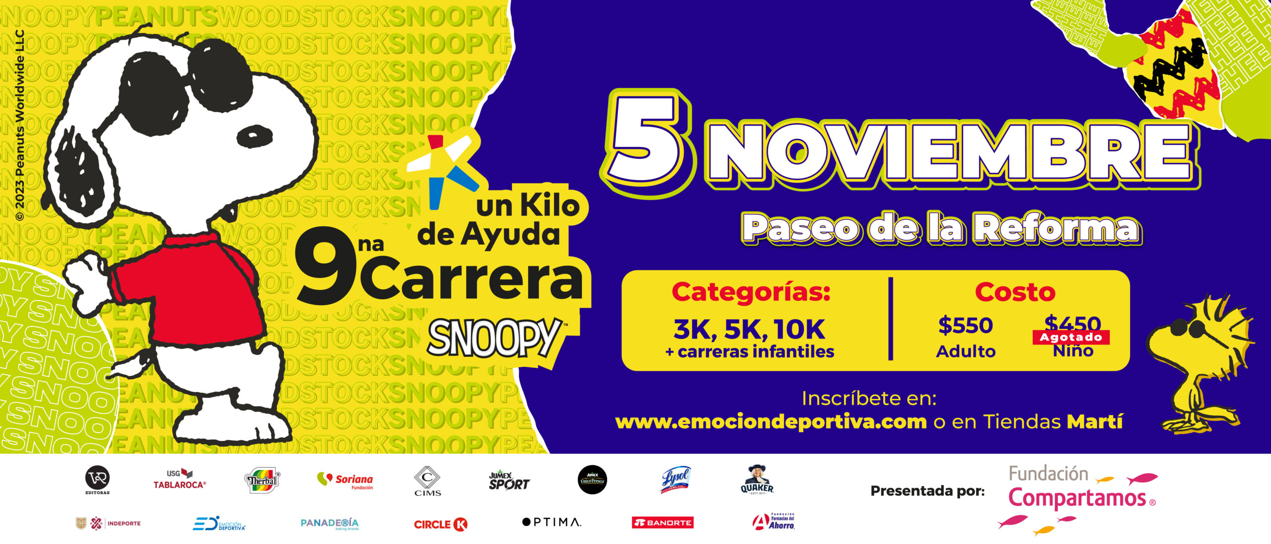 Información sobre la 9ª Carrera Un Kilo de Ayuda con Snoopy